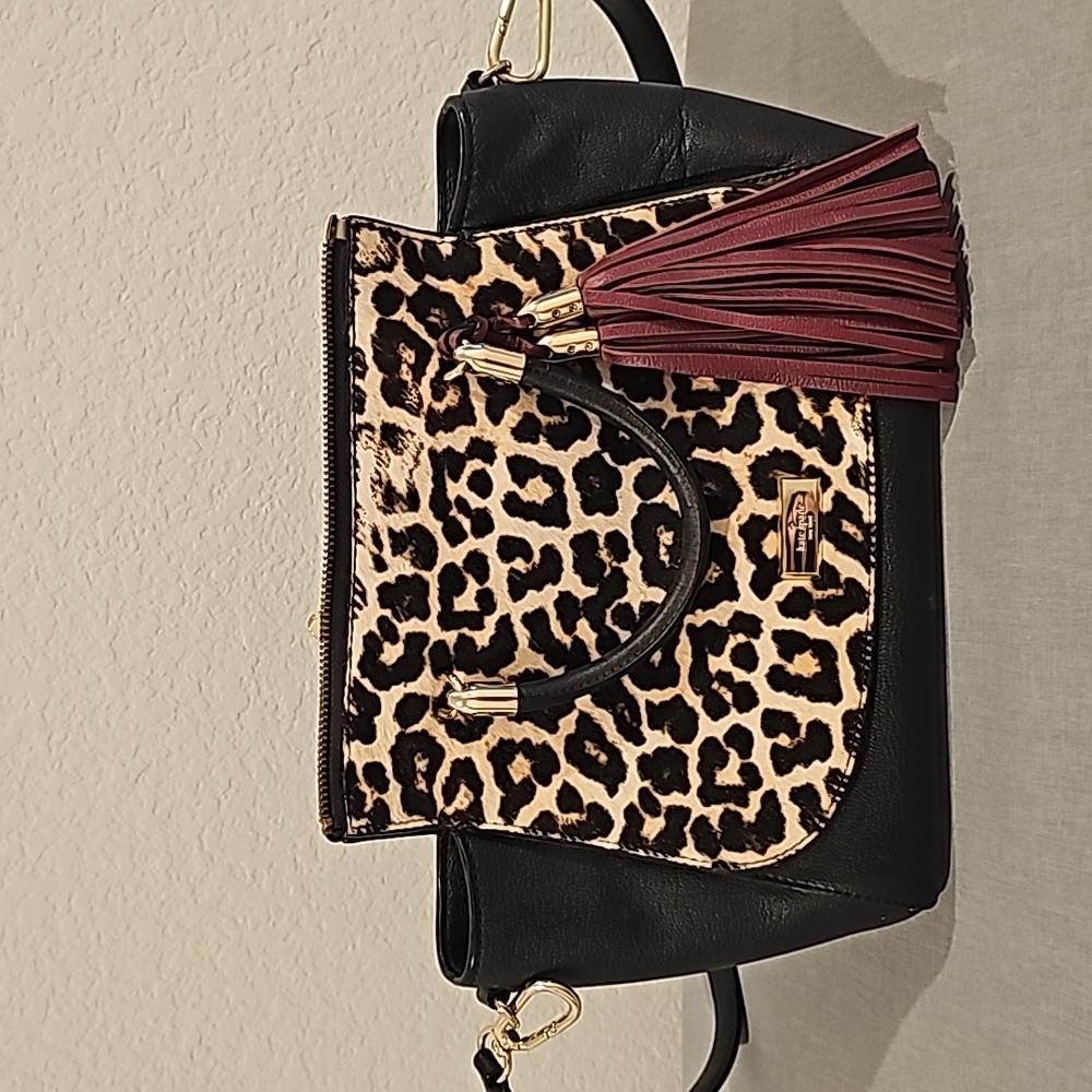 Kate Spade cow leather cheetah print purse